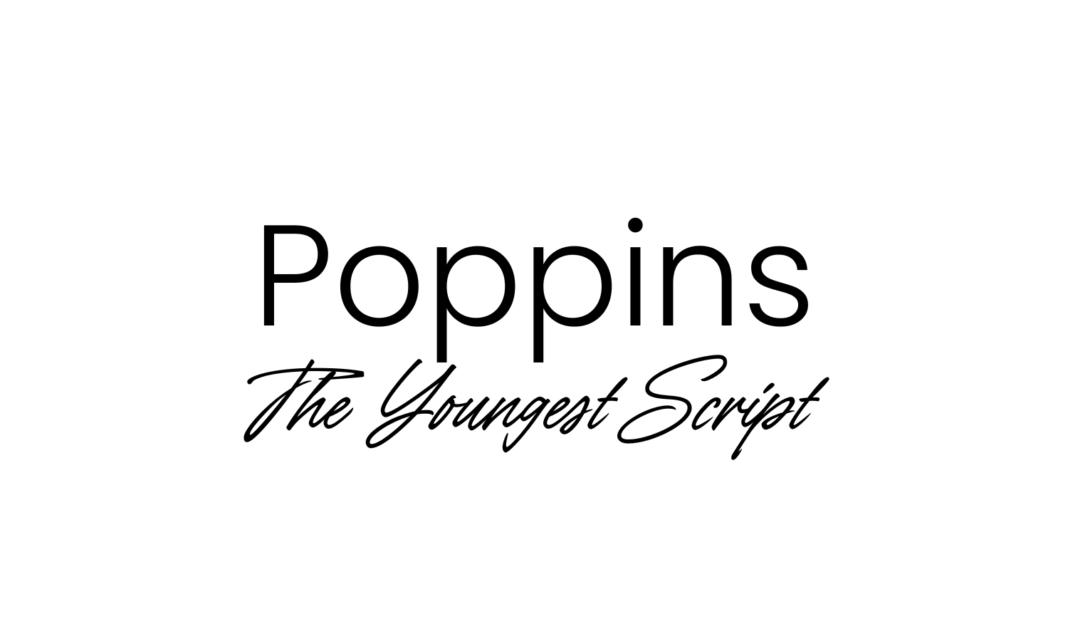 poppins the youngest script font combo