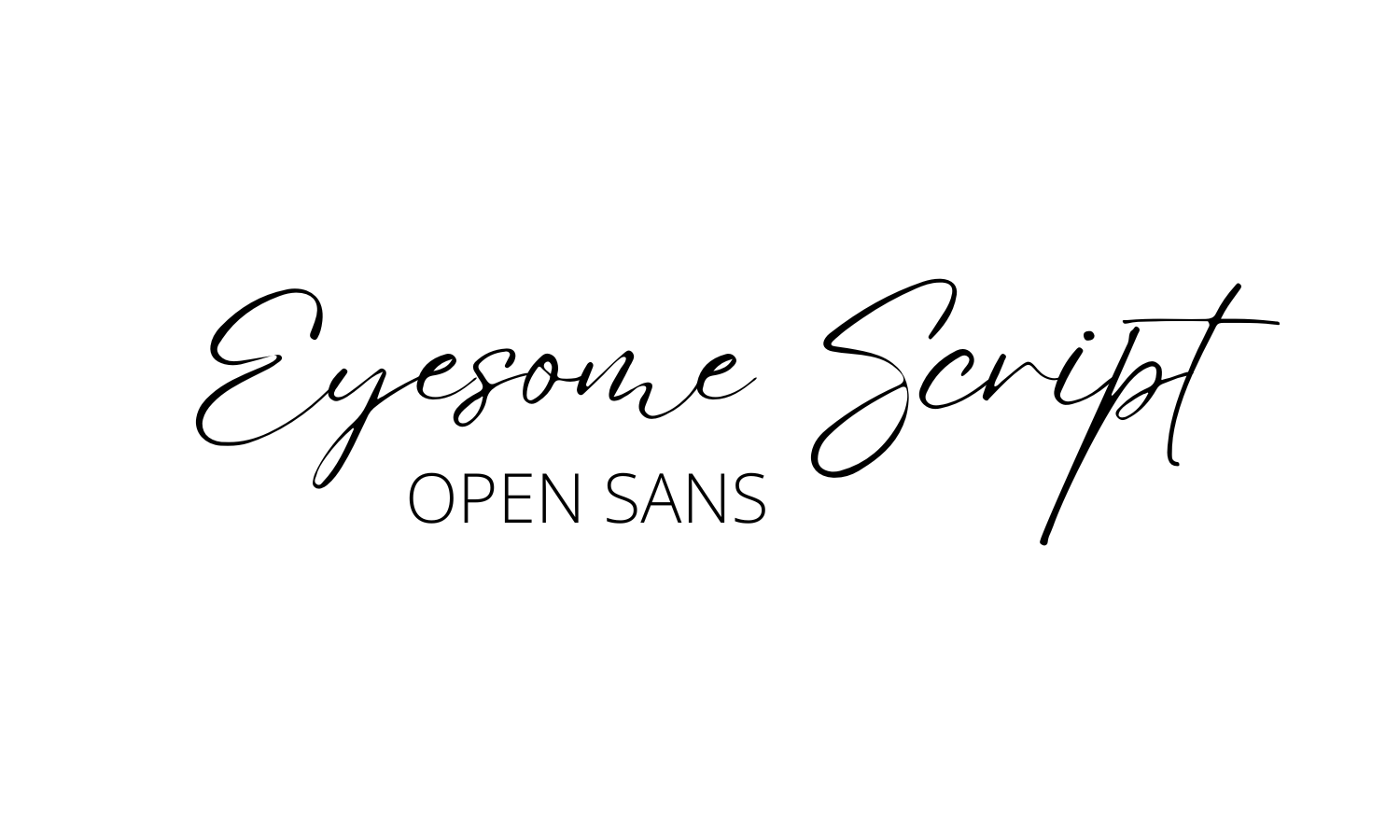 eyesome script open sans font