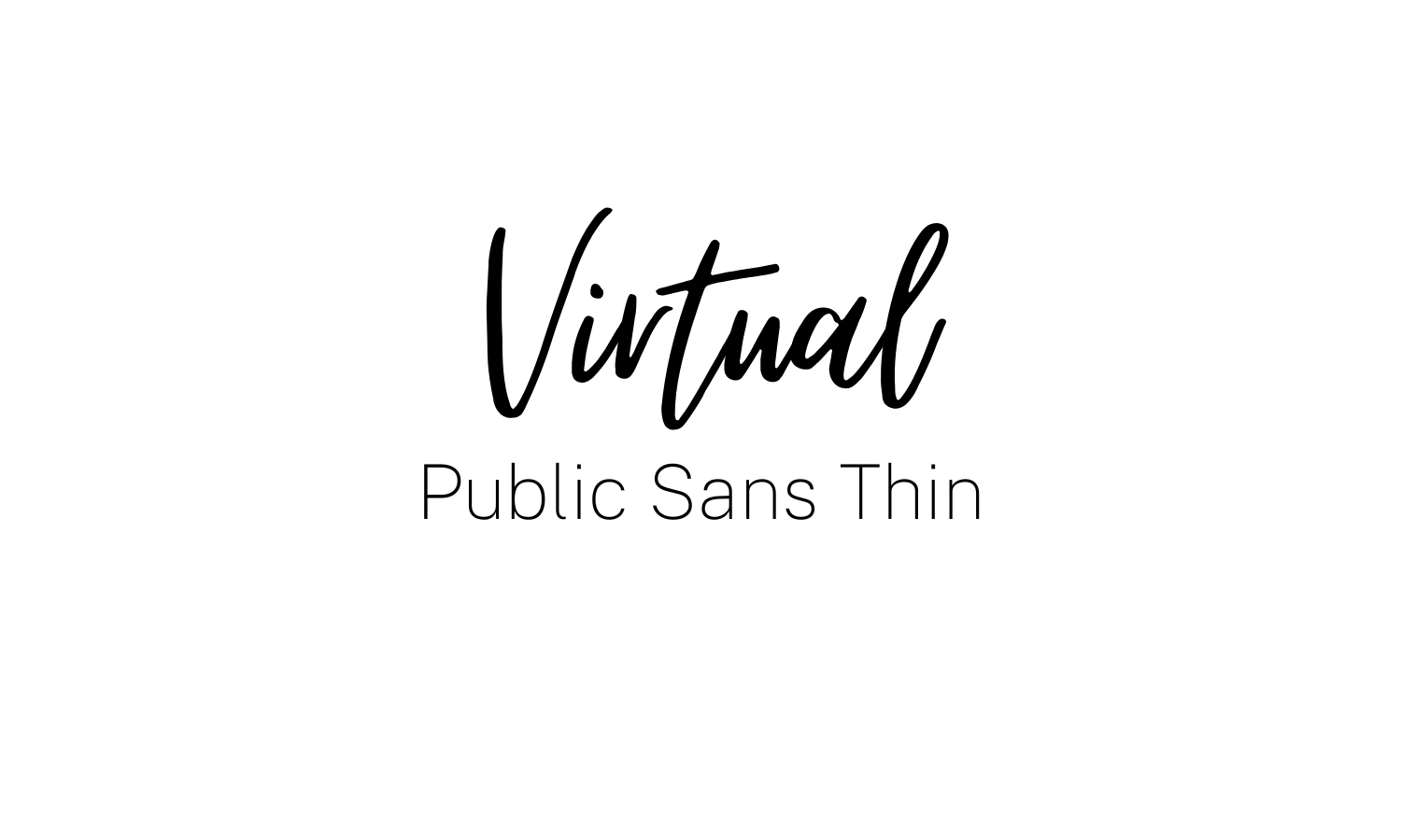 virtual public sans thin font combo