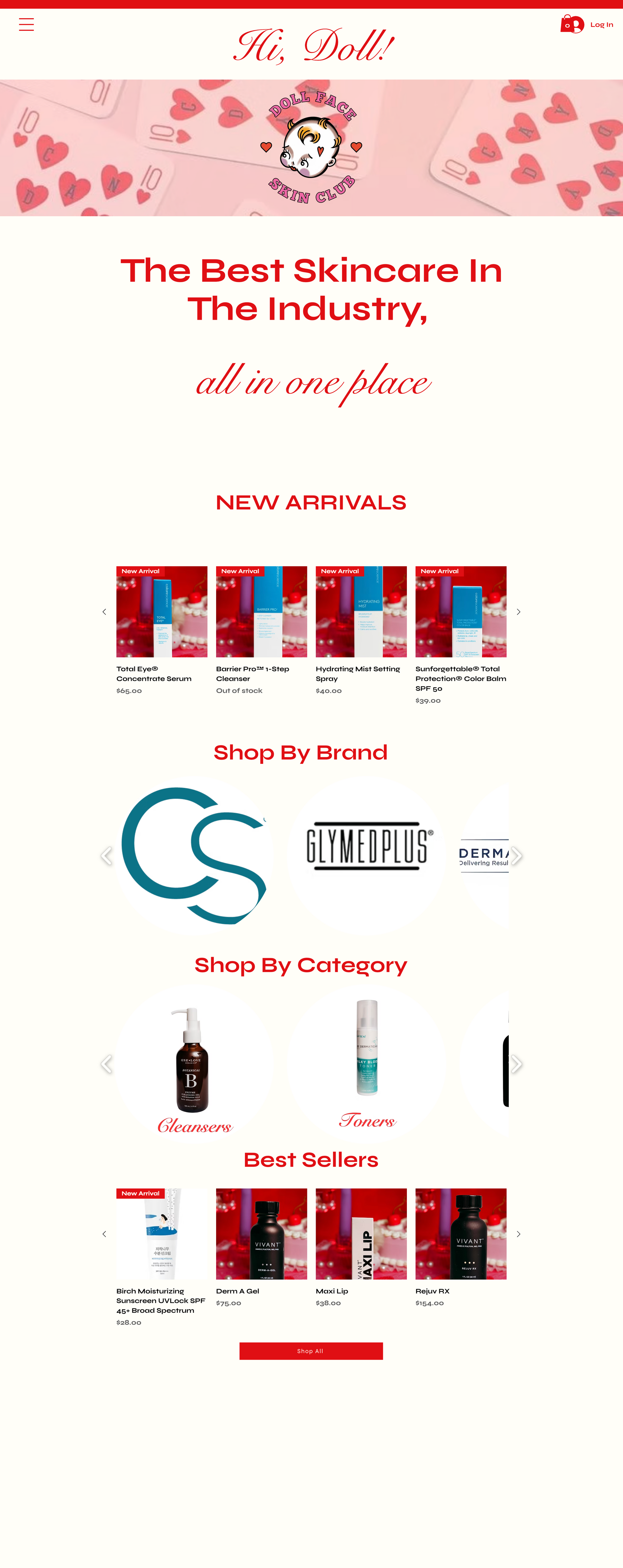 Skincare advertisement with product descriptions and visuals, including before/after comparisons and product images.