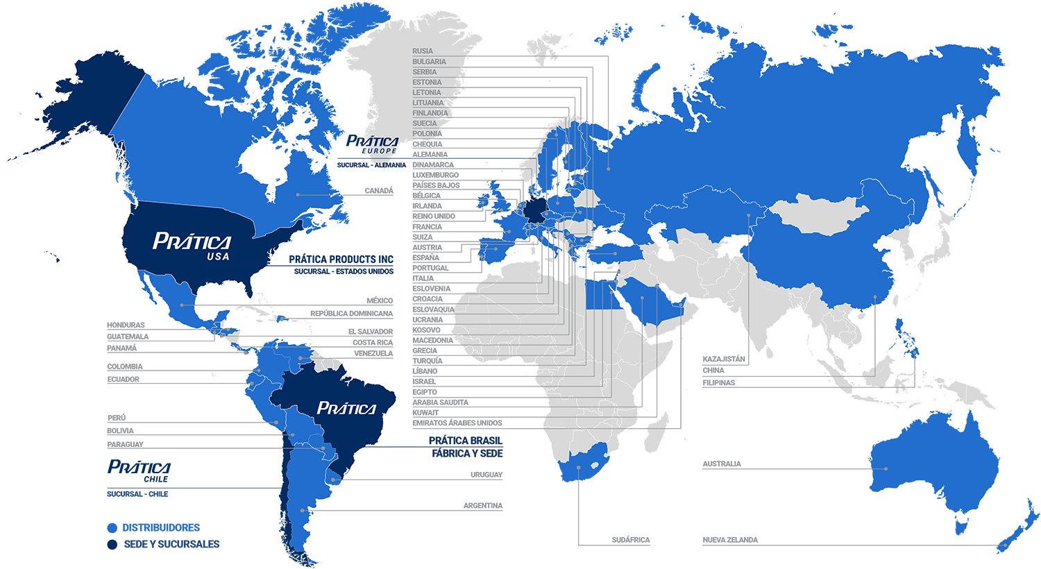 Un mapa del mundo que muestra la ubicación de los Estados Unidos.