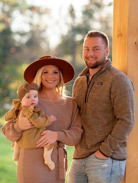 Family photo of HD waste owner, Tanner Dillard, his wife and daughter