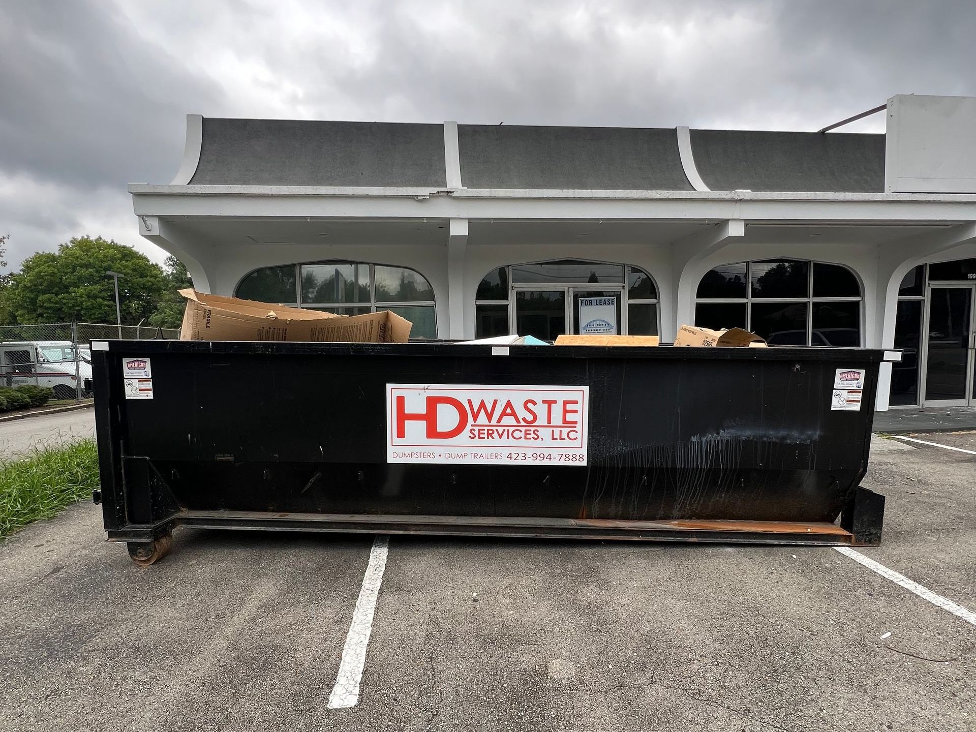 Roll off dumpster rental at business in Cleveland TN