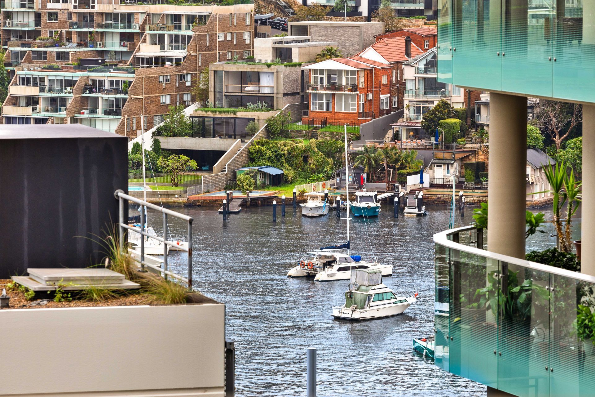 A view of a body of water with boats in it