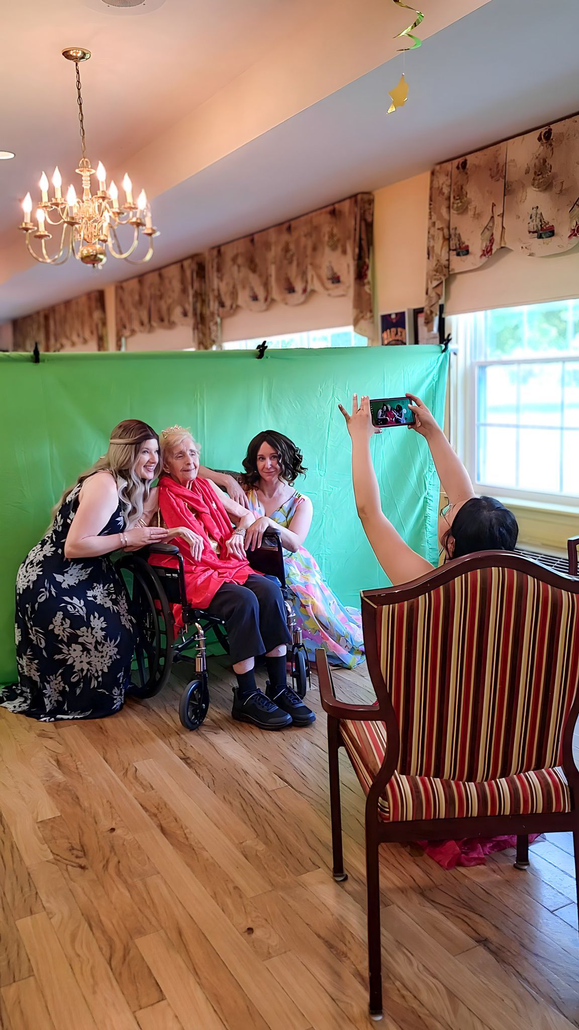 Interior view of lighting and decor at Newburgh Health and Rehab