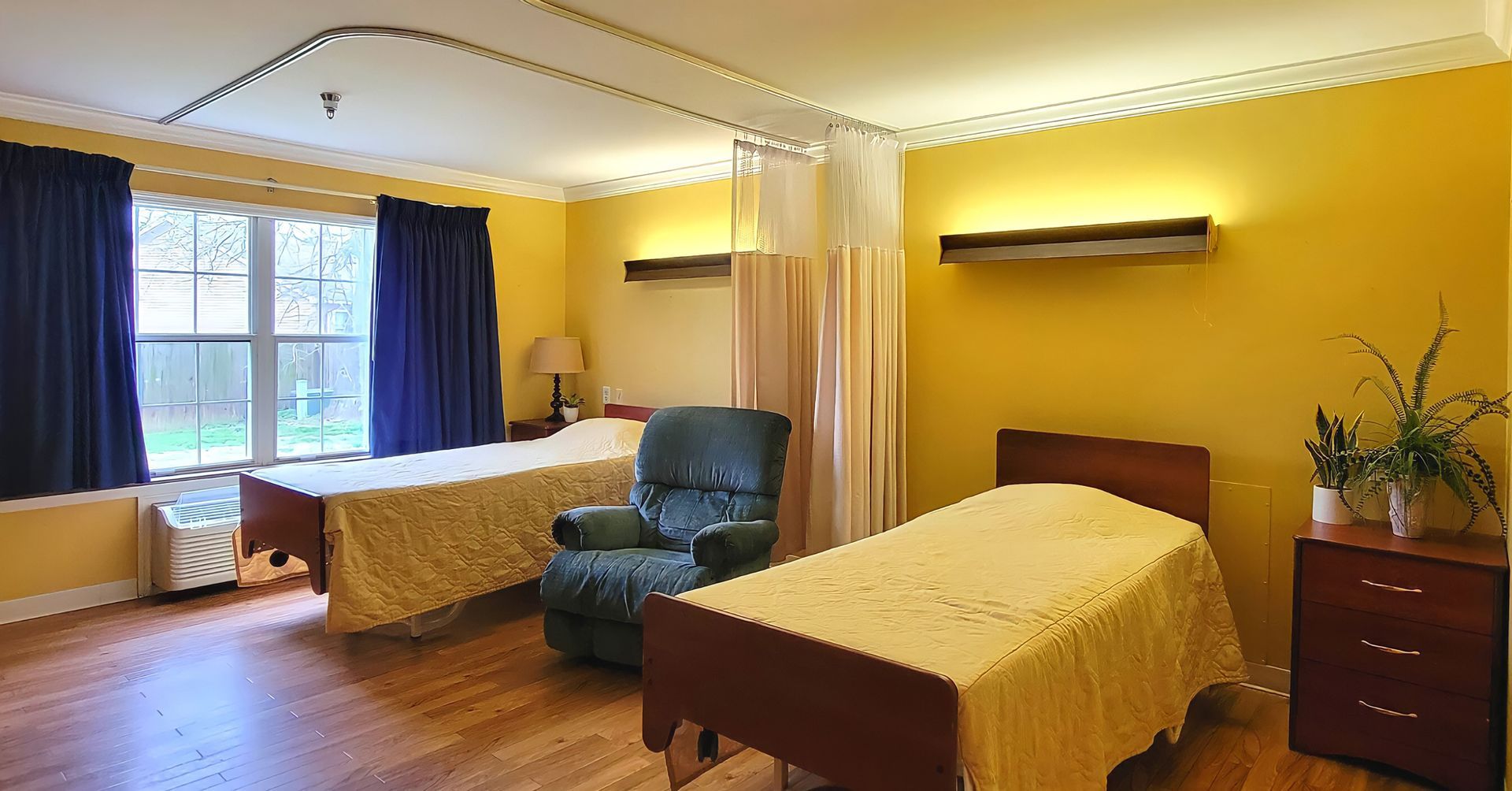 Private resident room at Newburgh Health and Rehab