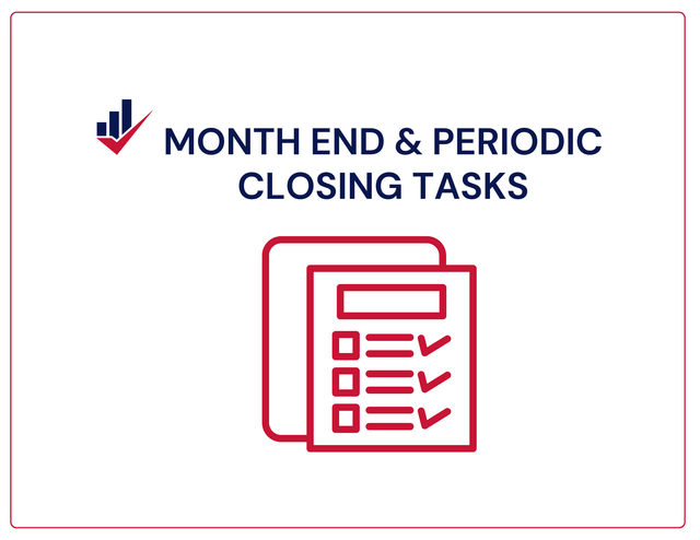 A picture of a month end and periodic closing tasks icon.