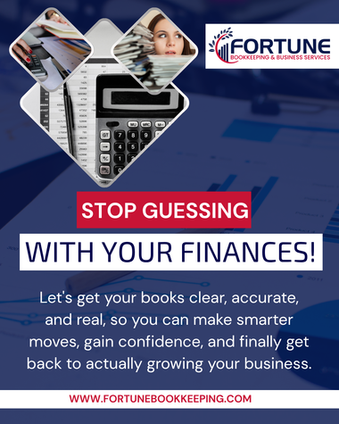 A poster that says stop guessing with your finances