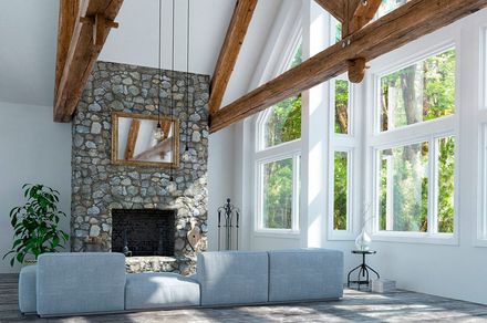 Beautiful Fireplace with Window — Stormville, NY — Kindred Installs, Inc.