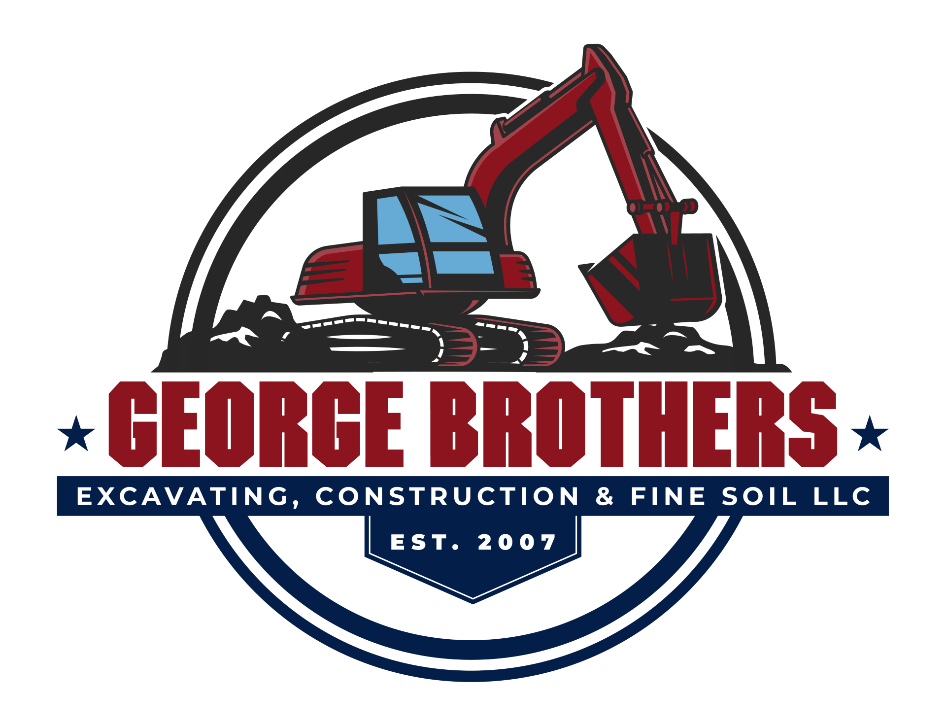 Logo: Red excavator, 