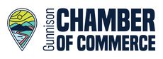 Gunnison Chamber of Commerce logo with a mountain landscape and river illustration.