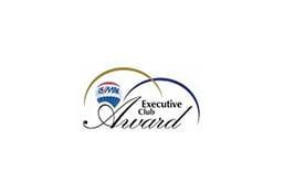 Logo for RE/MAX Executive Club Award; features globe with red, white, and blue design