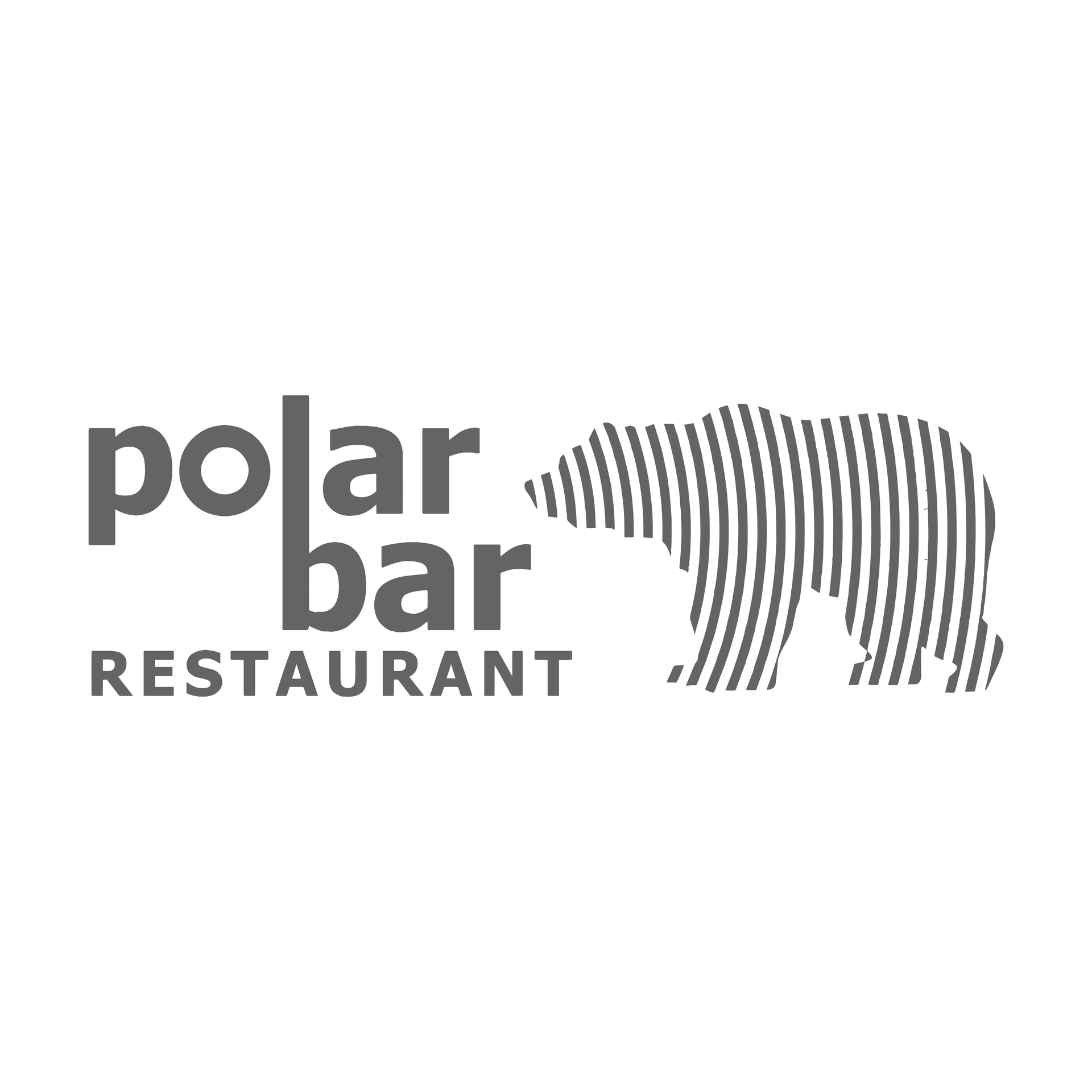 El logotip del restaurant del polar bar polar té un ós polar.