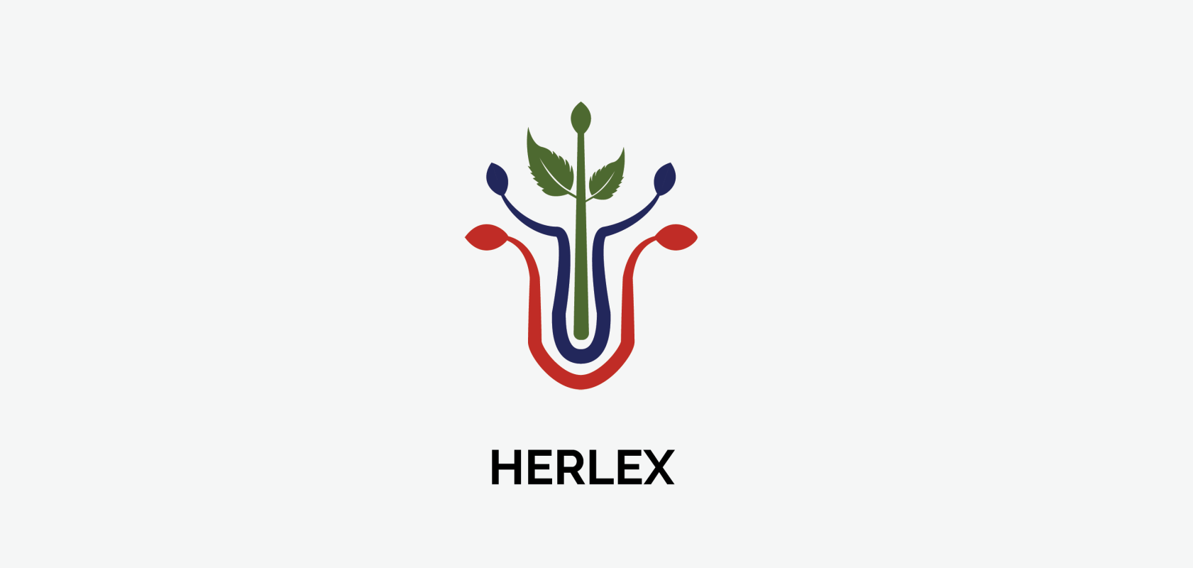 Logotip Herlex d'asesorament nutricional dissenyat per Mersi Studio.