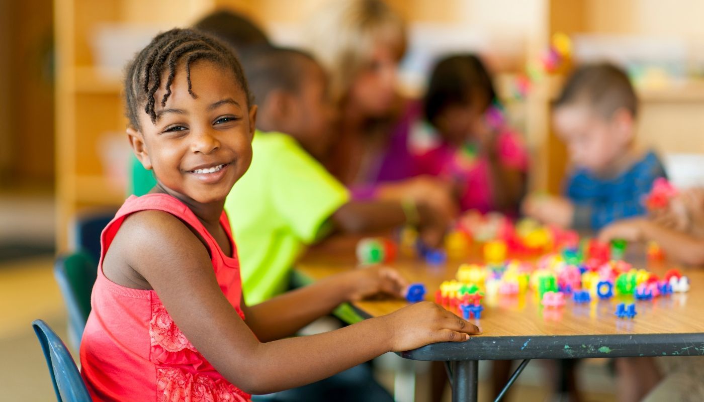 Young girl in preschool, another kid-friendly franchise