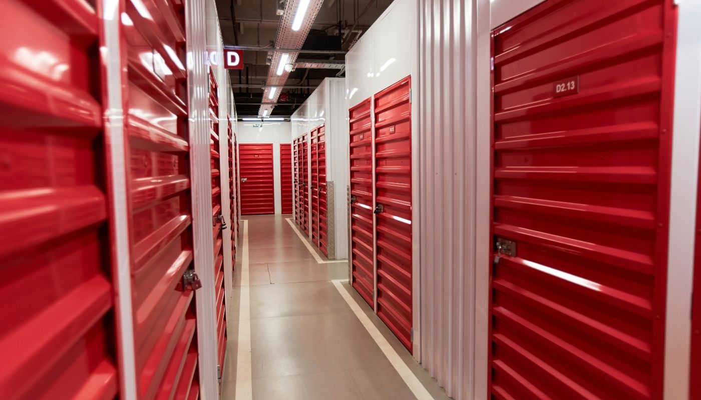 Interior of a self-storage unit franchise