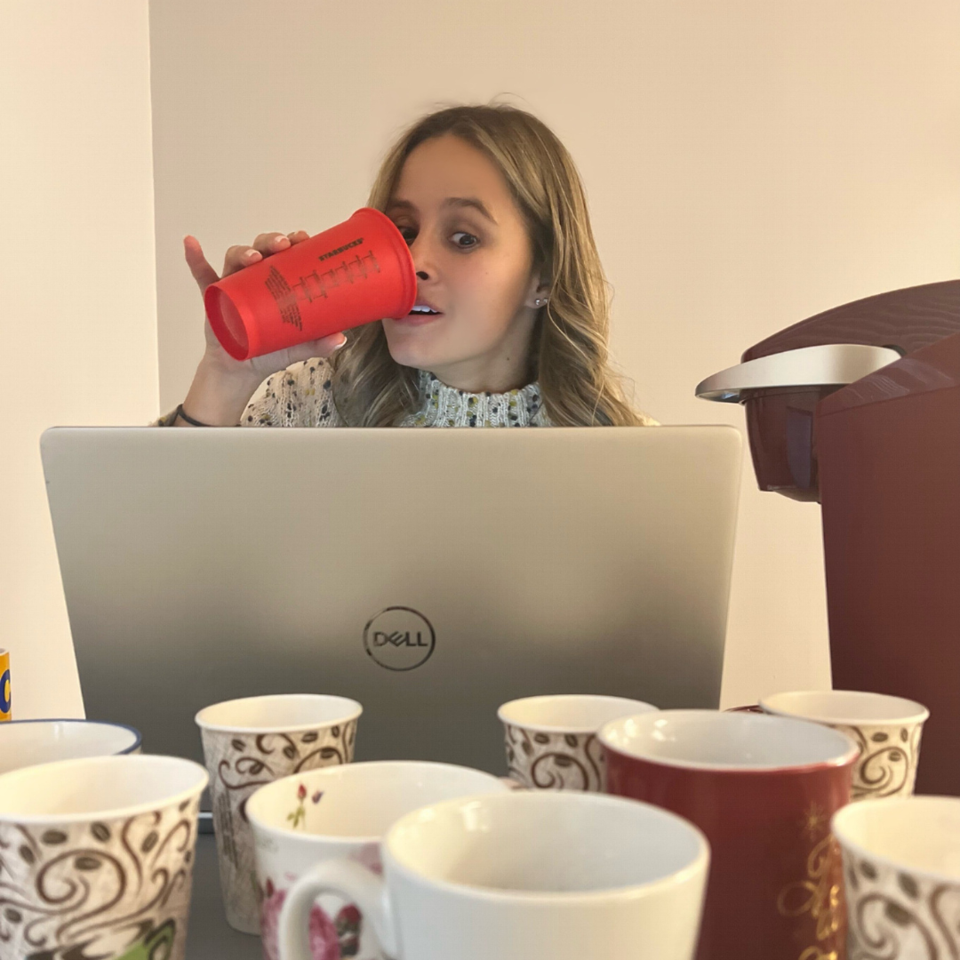 Veronica caffeinating