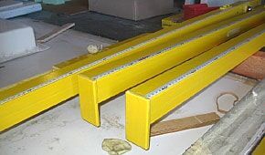 Yellow Fibreglass used in industry — Industrial fibreglass fabrications Mackay in Rockleigh Court, Glennella