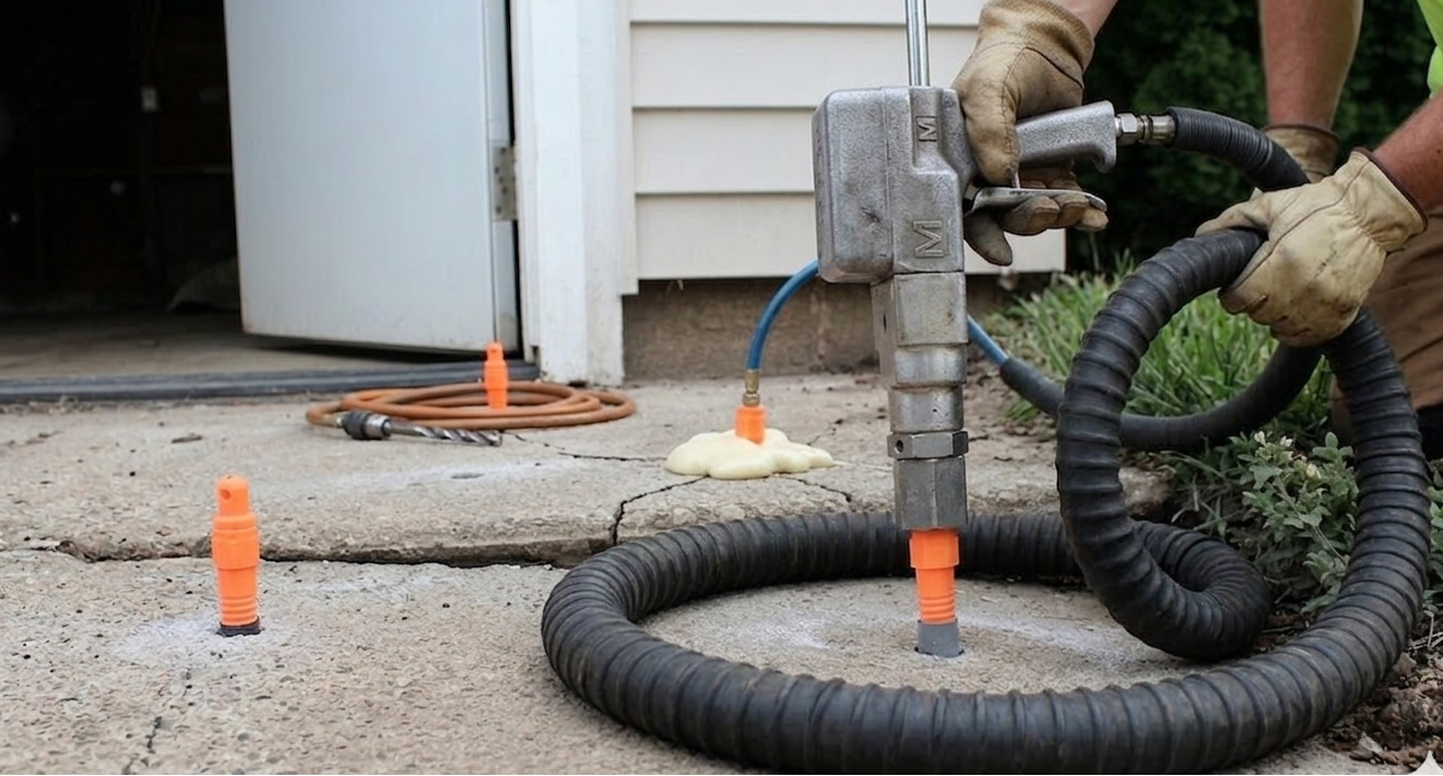 What is Concrete Lifting: Mudjacking vs. Polyurethane Foam Injection Explained
