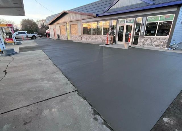 A Concrete Driveway Is Being Installed — Cambridge, MN — Superior Companies MN A Concrete Driveway Is Being Installed — Cambridge, MN — Superior Companies MN