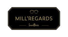 Logo noir et or de Mill'Regards, opticien.