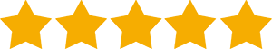 A row of yellow stars on a white background.