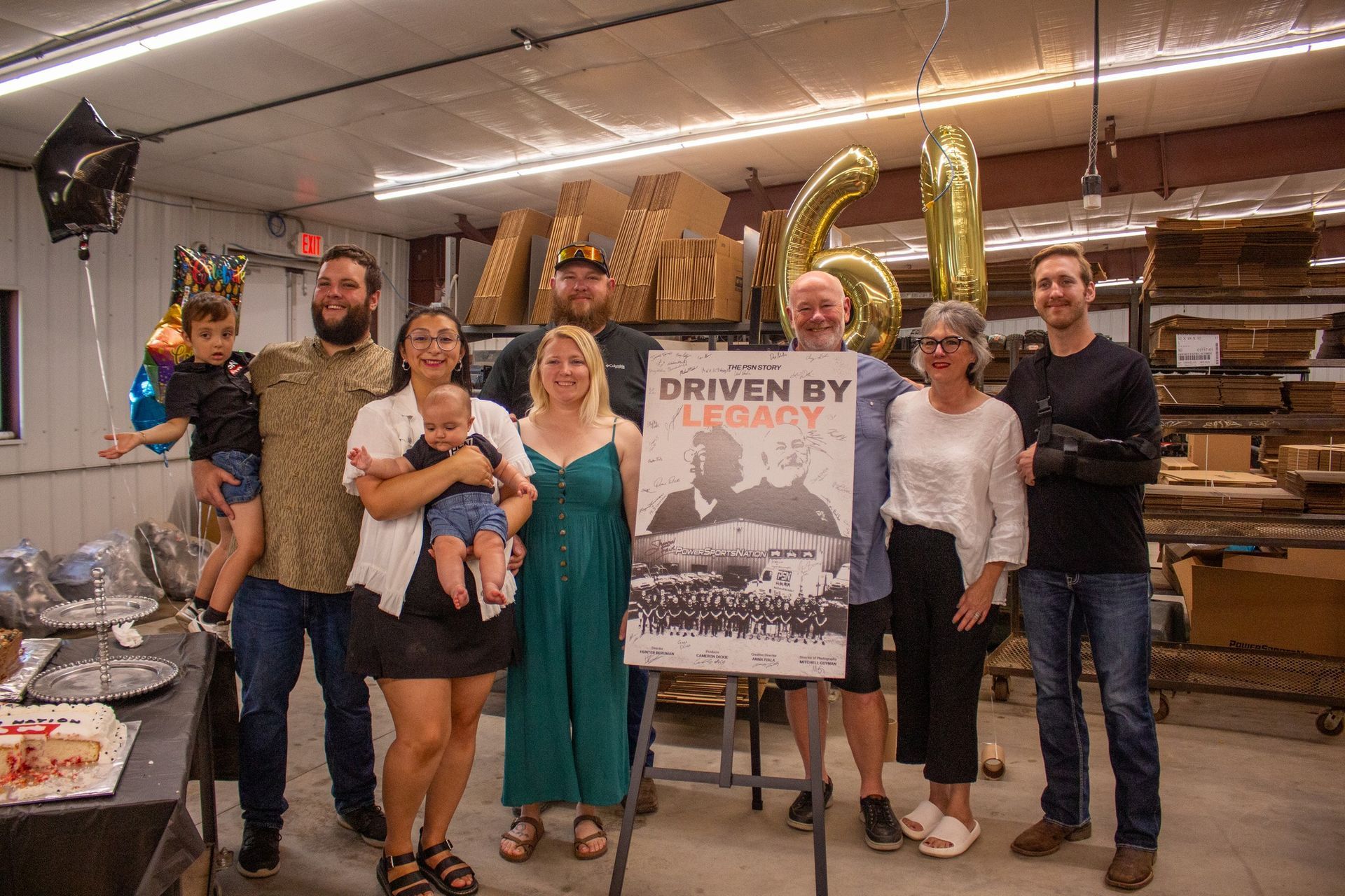 Collage of auction photos with quote 