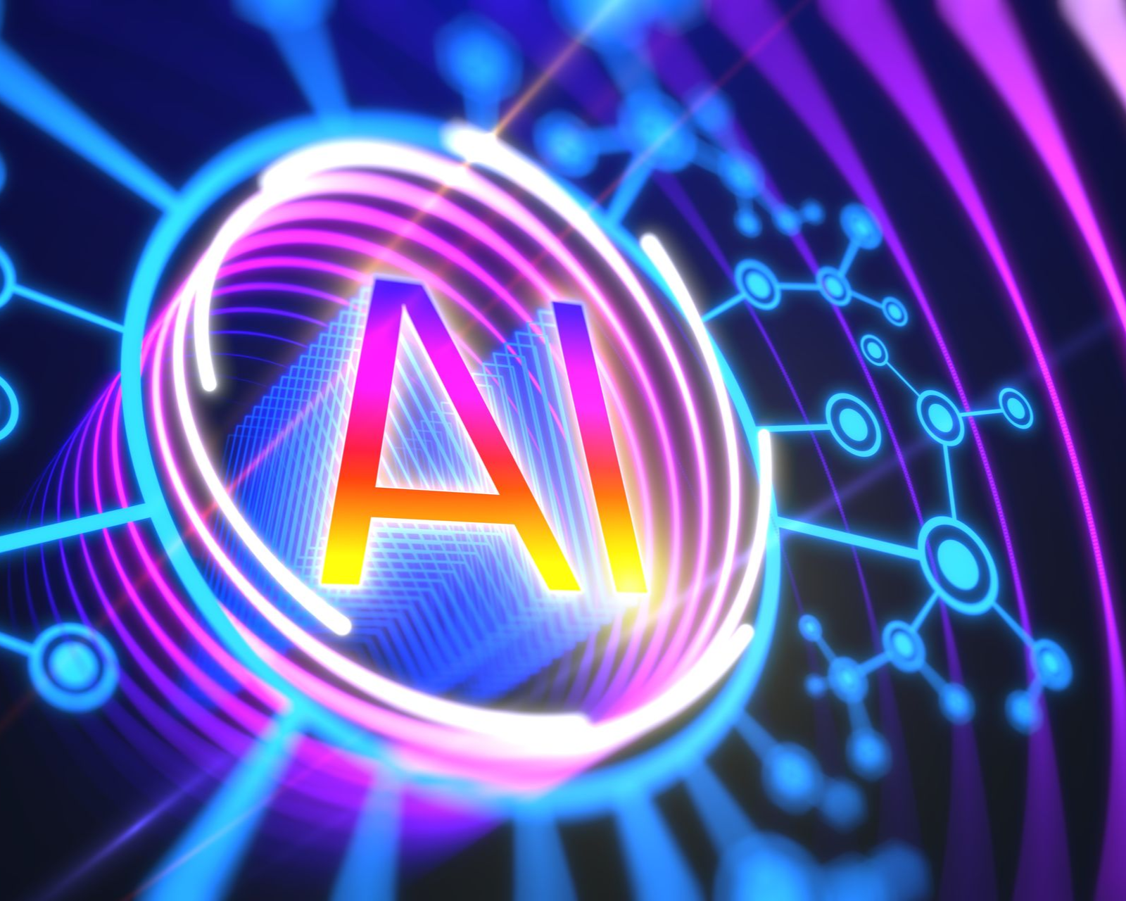 Google search results with ranking, growth chart, and AI brain illustration.