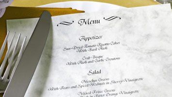 Luxury menu design and creation
