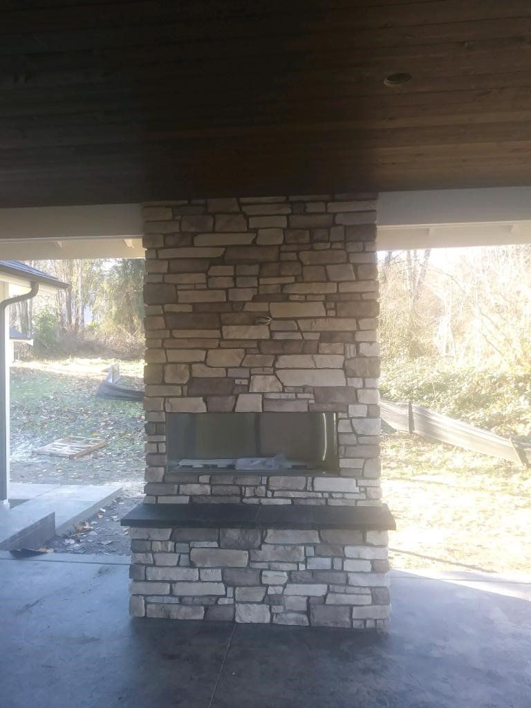 outdoor fireplace