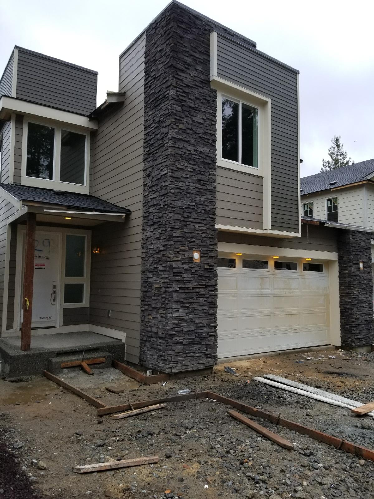 Stone Brick Services — Home Stone Refacing with Grey Stone in Bothell, WA