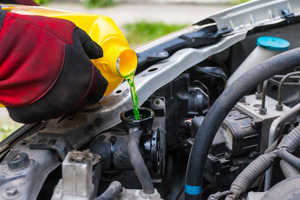 Pouring Coolant