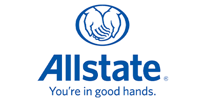 All State You're in good hands insurance logo with small cupped hands about the name.