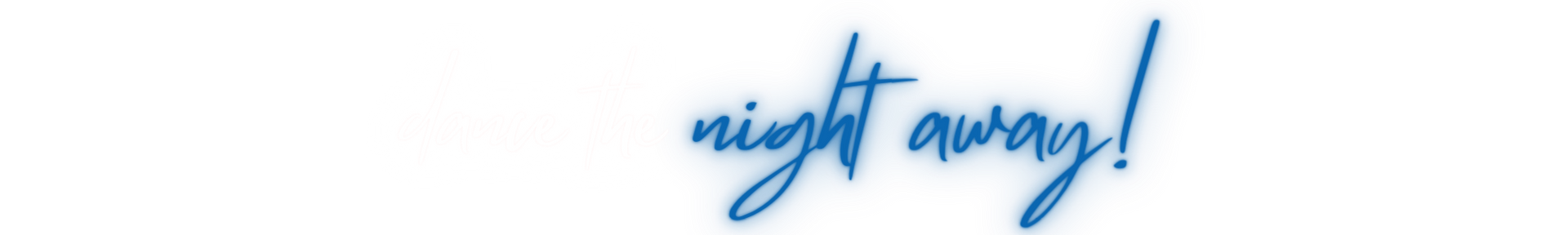 Blue cursive text reading “right away!” on a white background