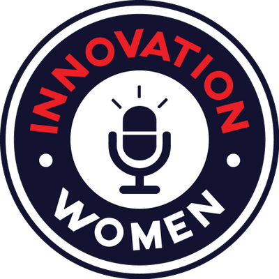 Innovation Women logo: circular badge with red
