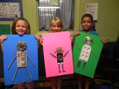 Kids Holding Artwork — Springfield, IL — The Learning Nook