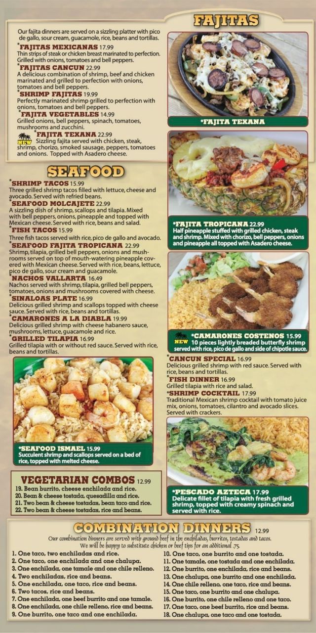 Menu - Cancun Mexican Restaurant