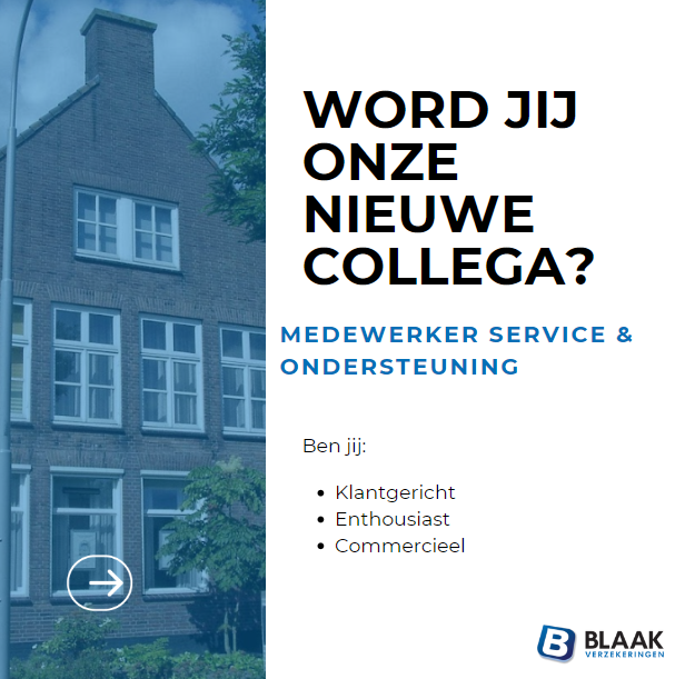 An advertisement for a medewerker service and ondersteuning