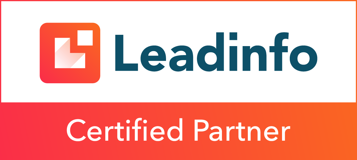 Het logo van Leadinfo wat aantoont dat EAZZI een gecertificeerde partner van leadinfo is.