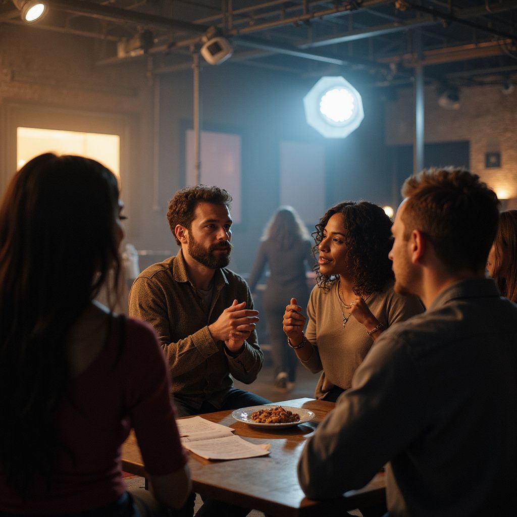 people talking