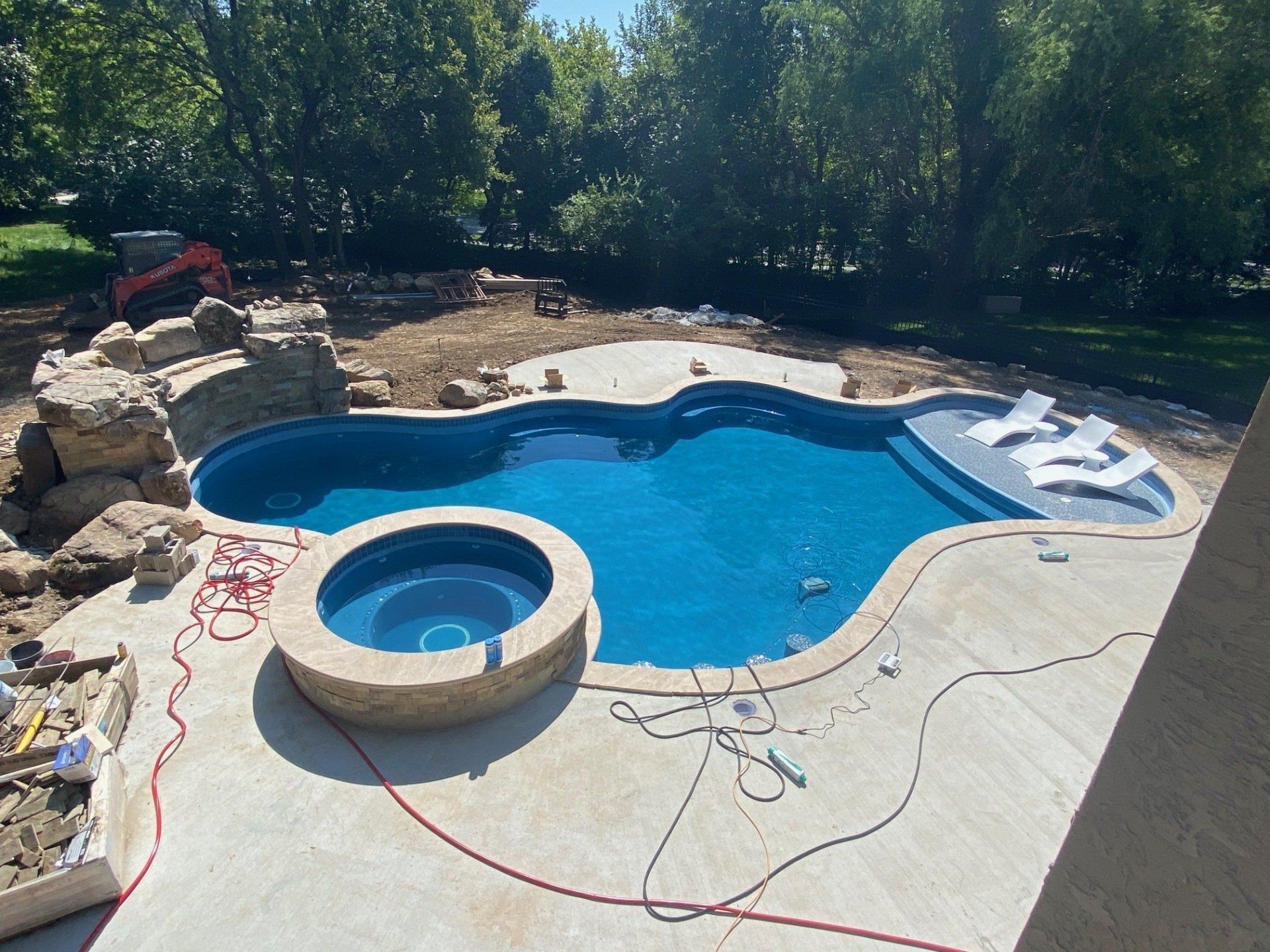 Man Plastering the Tile — Shawnee, KS — Mid-West Plastering LLC