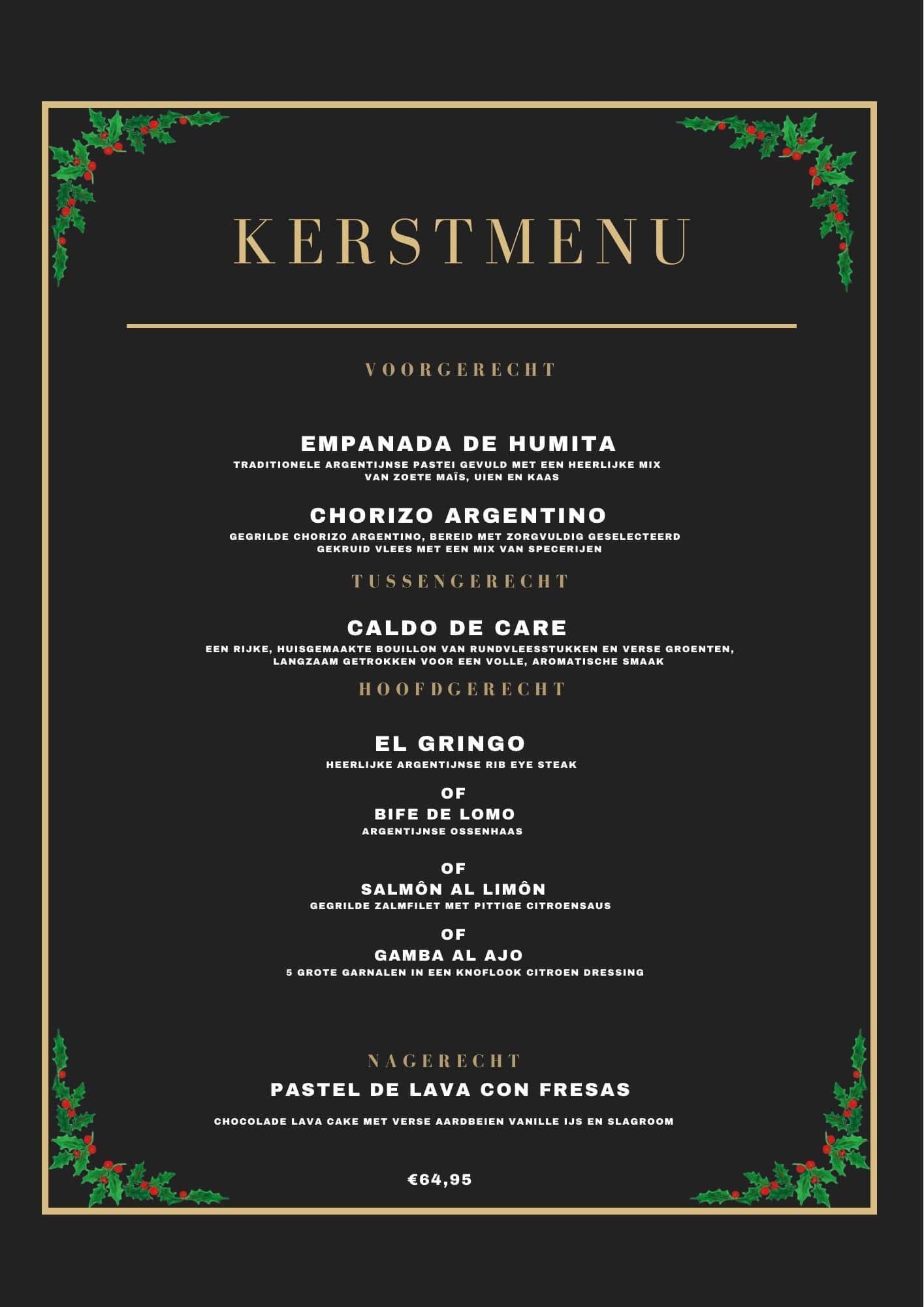 kerstmenu