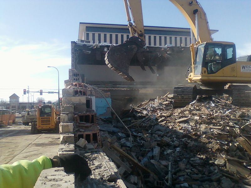 demolishing a building