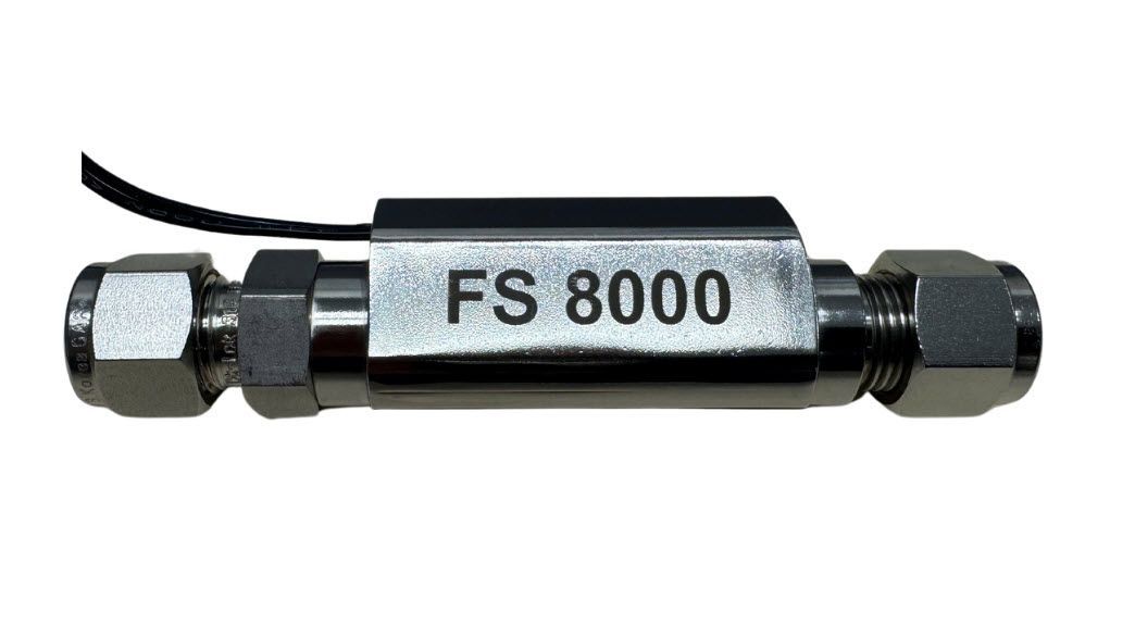 A close up of a metal pipe with the words fs 8000 on it.