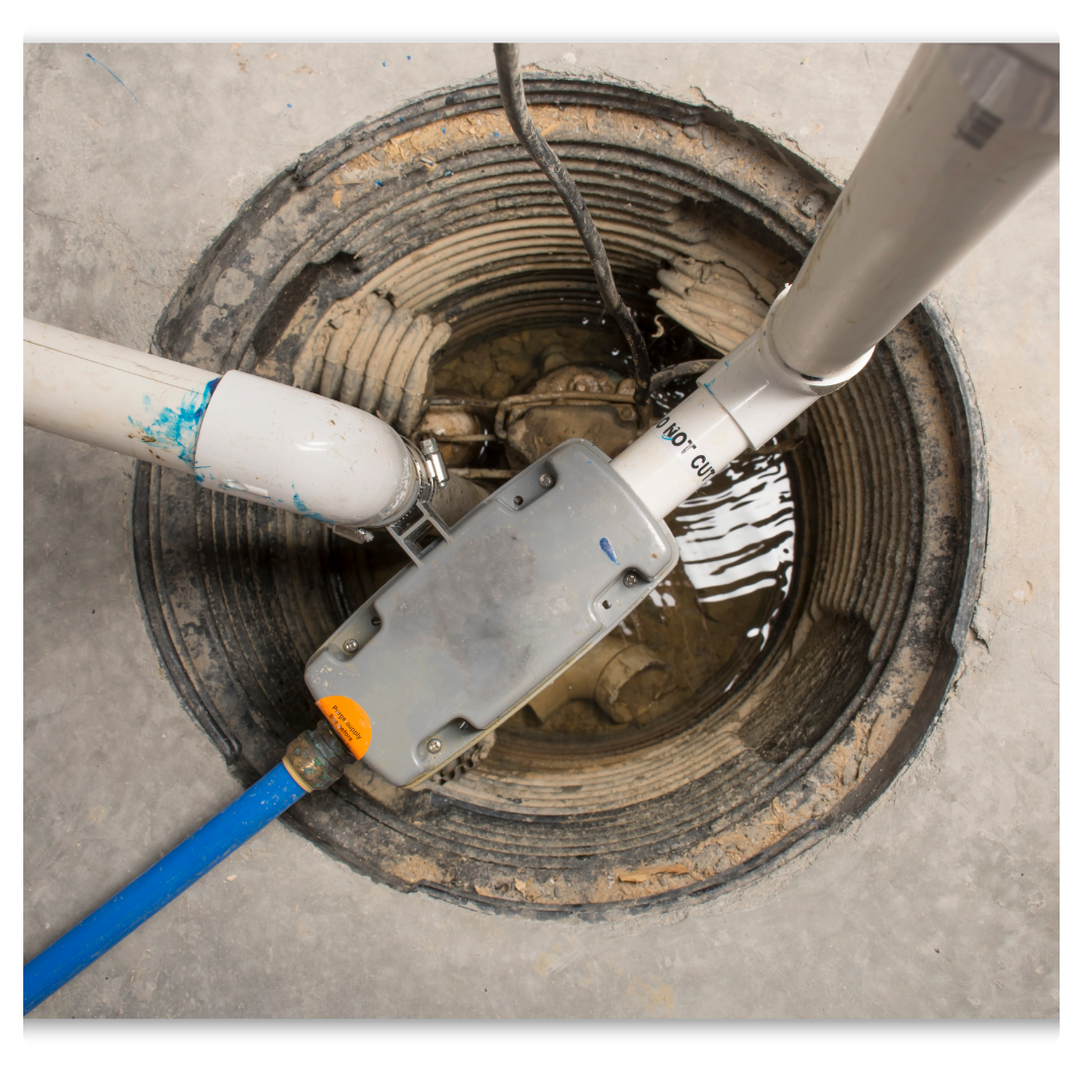 backed up sump pump