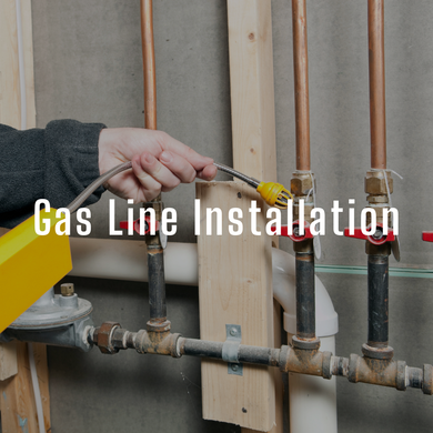 plumber using leak detector on residential gas line