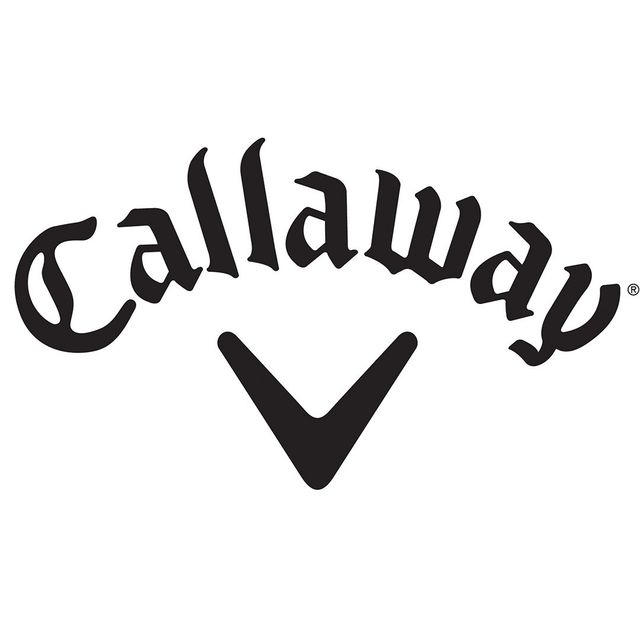Callaway golf logo in black with a stylized V shape underneath