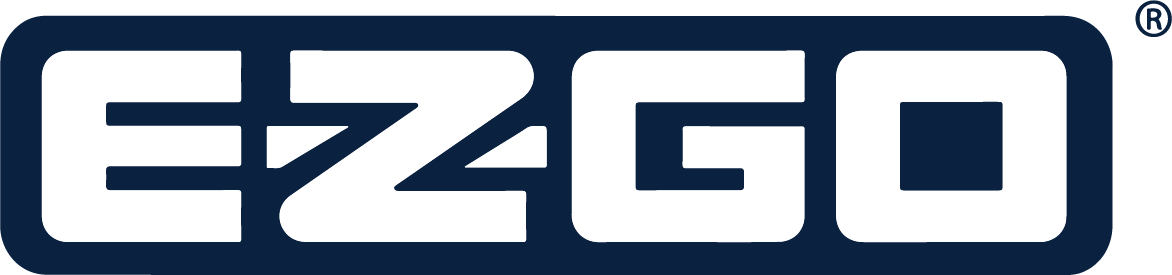 EZGO logo in dark blue and white text with a rounded rectangular border
