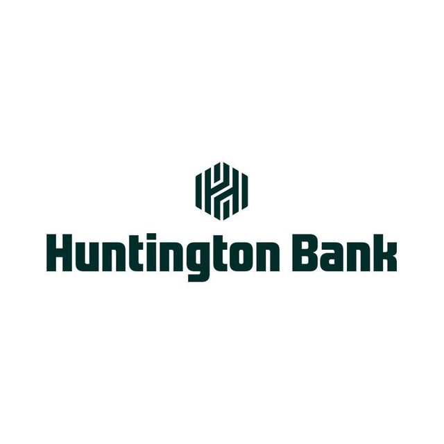 Huntington Bank logo in dark green on a white background