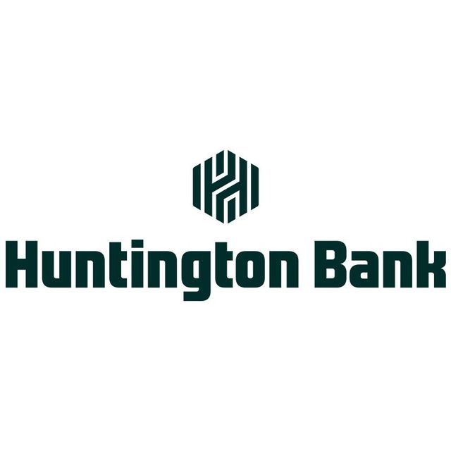 Huntington Bank logo in dark green on a white background